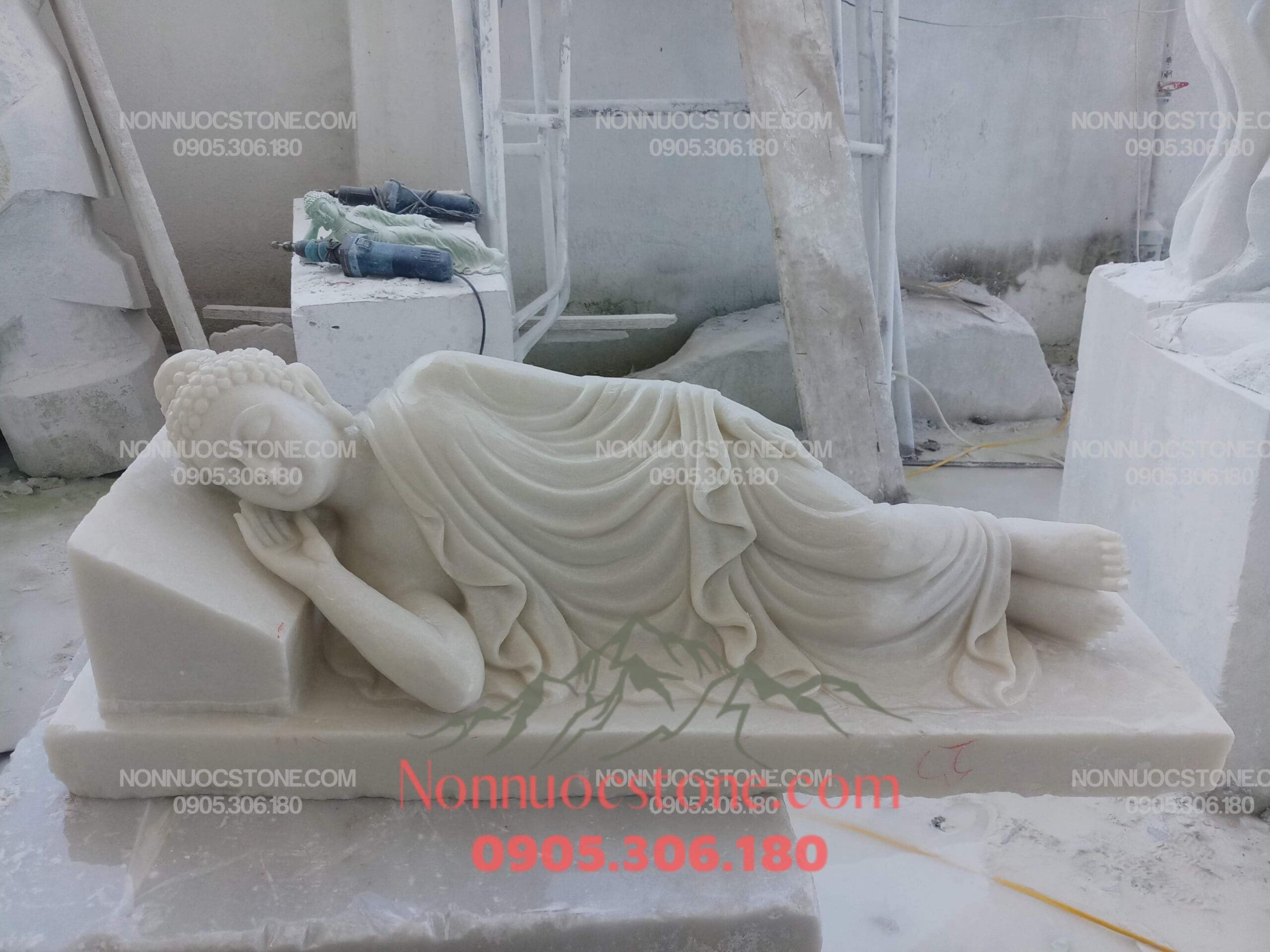 Tượng Phật Niết Bàn Bằng Đá 65 1 Tượng Phật Niết Bàn Bằng Đá 65