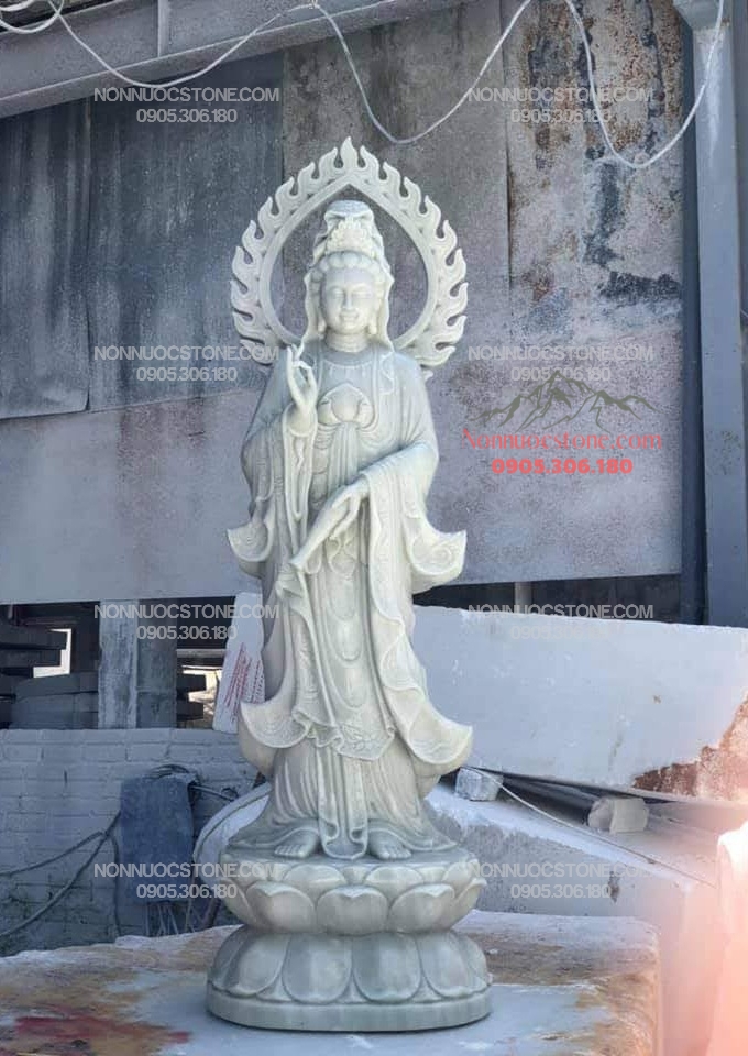 Tượng Phật Quan Âm Bằng Đá 103 1 Tượng Phật Quan Âm Bằng Đá 103