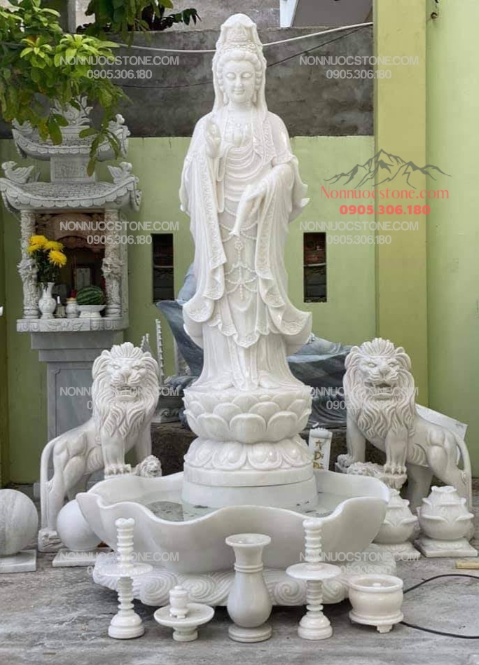 Tượng Phật Quan Âm Bằng Đá 131 1 Tượng Phật Quan Âm Bằng Đá 131