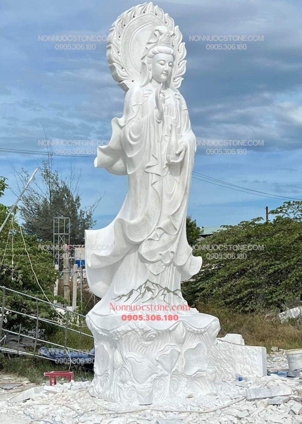 Tượng Phật Quan Âm Bằng Đá 152 1 Tượng Phật Quan Âm Bằng Đá 152