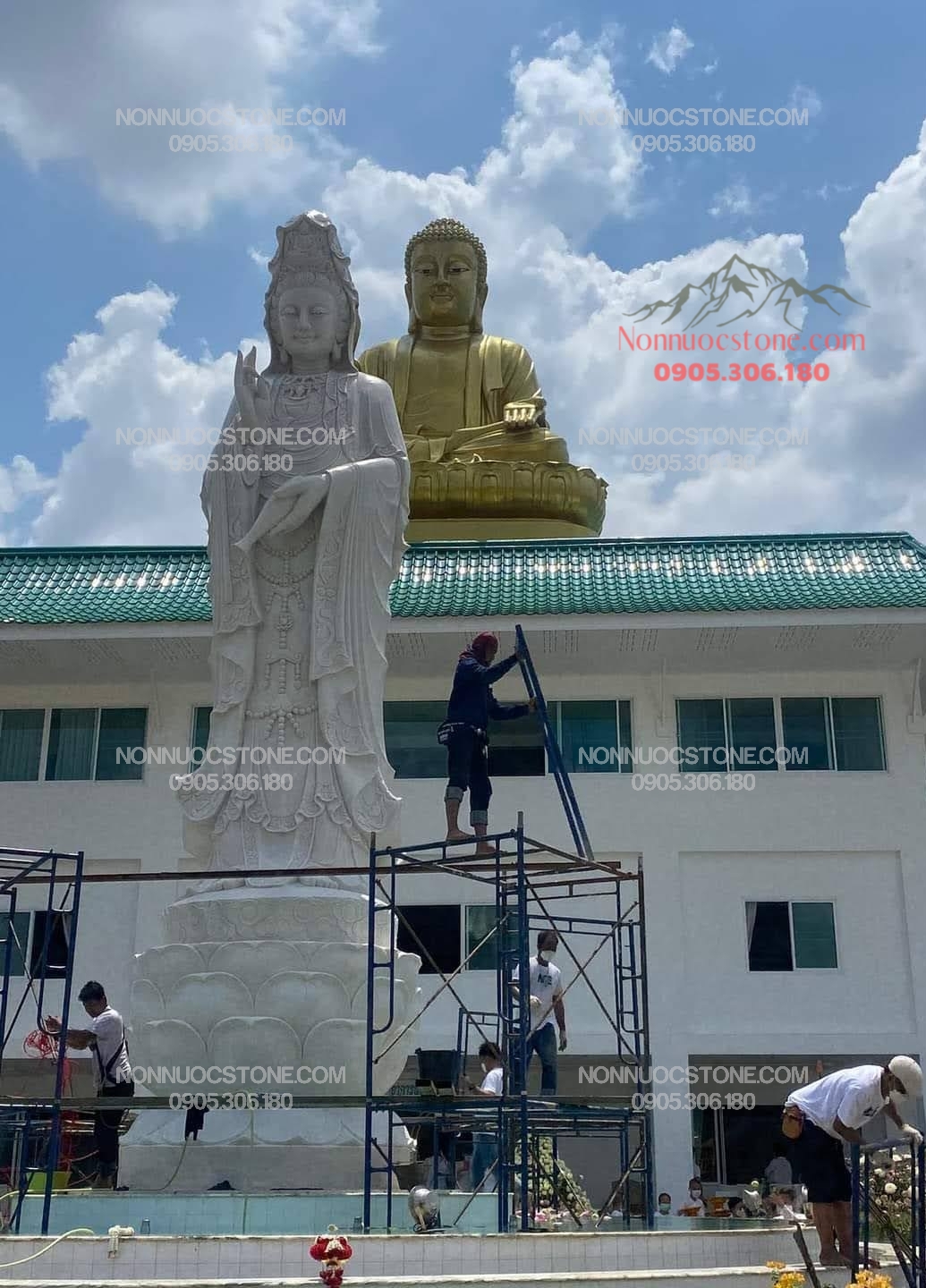 Tượng Phật Quan Âm Bằng Đá 164 1 Tượng Phật Quan Âm Bằng Đá 164