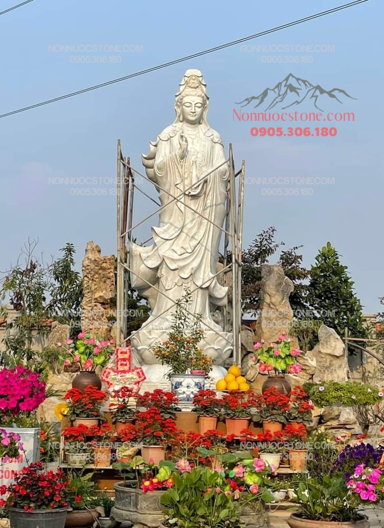Tượng Phật Quan Âm Bằng Đá 177 1 Tượng Phật Quan Âm Bằng Đá 177