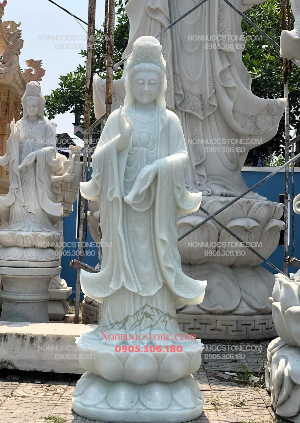 Tượng Phật Quan Âm Bằng Đá 182 1 Tượng Phật Quan Âm Bằng Đá 182