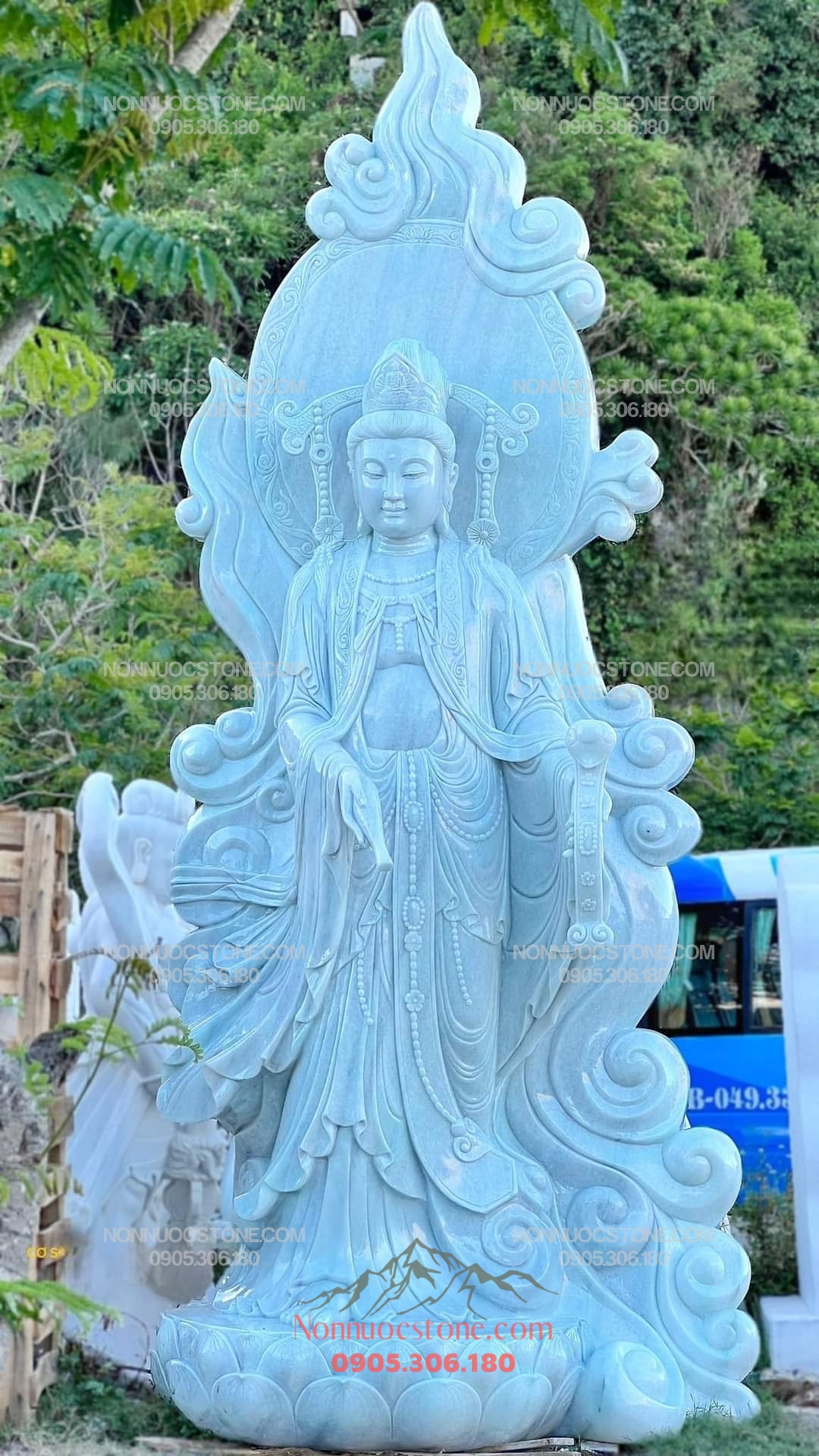 Tượng Phật Quan Âm Bằng Đá 02 1 Tượng Phật Quan Âm Bằng Đá 02