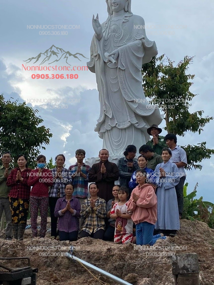 Tượng Phật Quan Âm Bằng Đá 202 1 Tượng Phật Quan Âm Bằng Đá 202