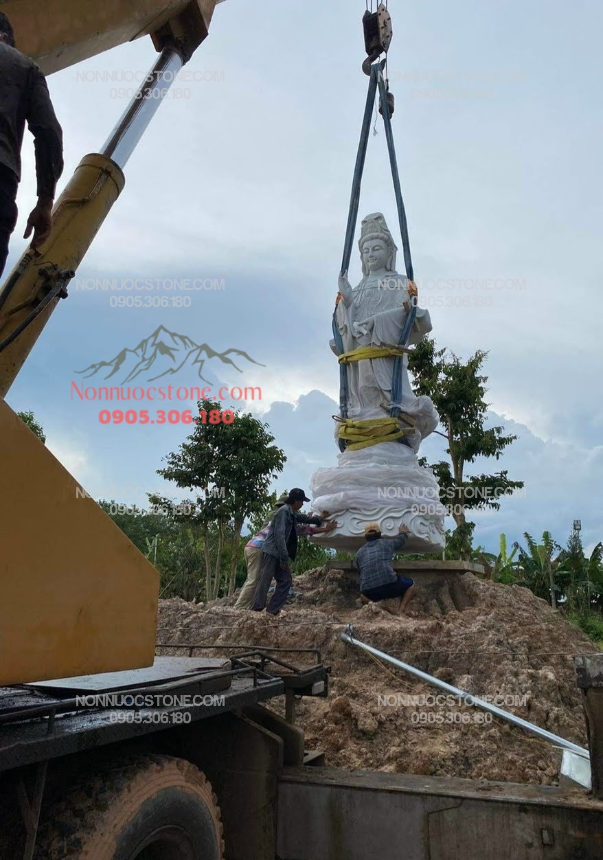 Tượng Phật Quan Âm Bằng Đá 203 1 Tượng Phật Quan Âm Bằng Đá 203