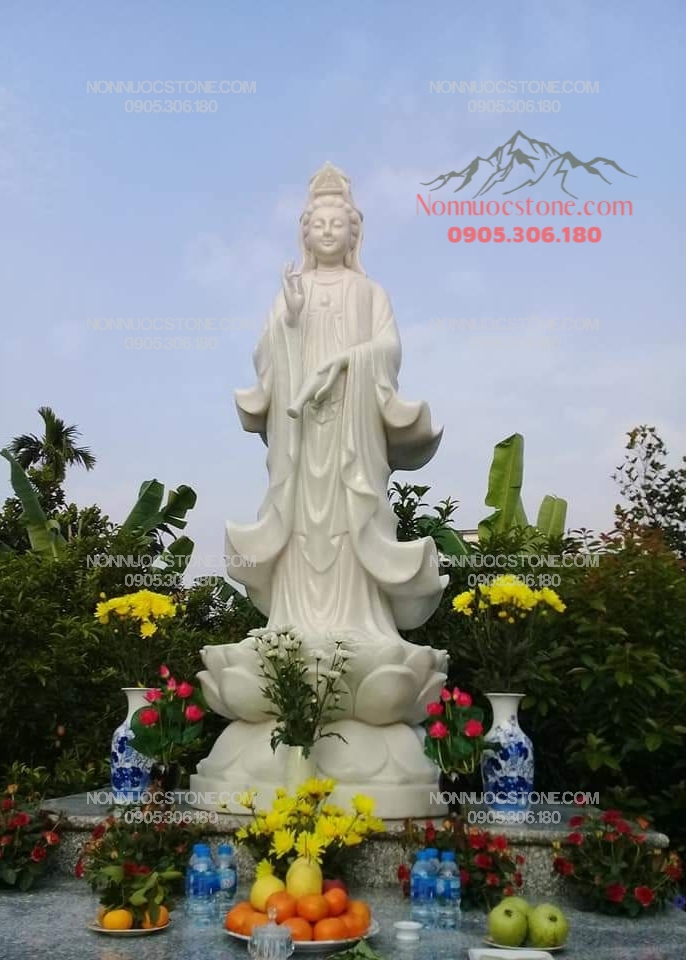 Tượng Phật Quan Âm Bằng Đá 221 1 Tượng Phật Quan Âm Bằng Đá 221