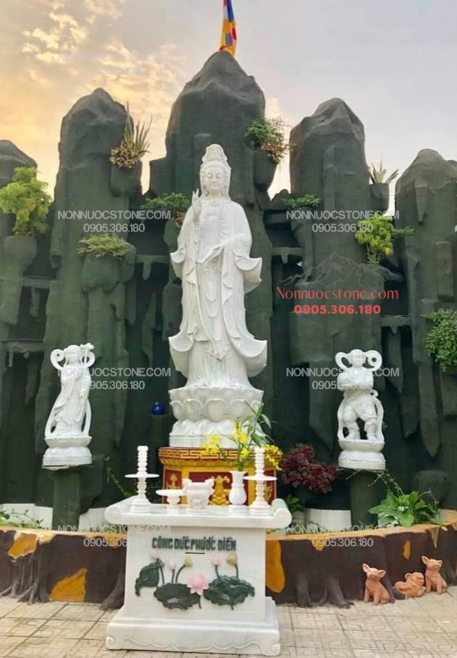 Tượng Phật Quan Âm Bằng Đá 88 1 Tượng Phật Quan Âm Bằng Đá 88
