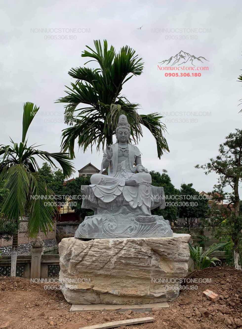 Tượng Phật Quan Âm Tự Tại Bằng Đá 114 1 Tượng Phật Quan Âm Tự Tại Bằng Đá 114