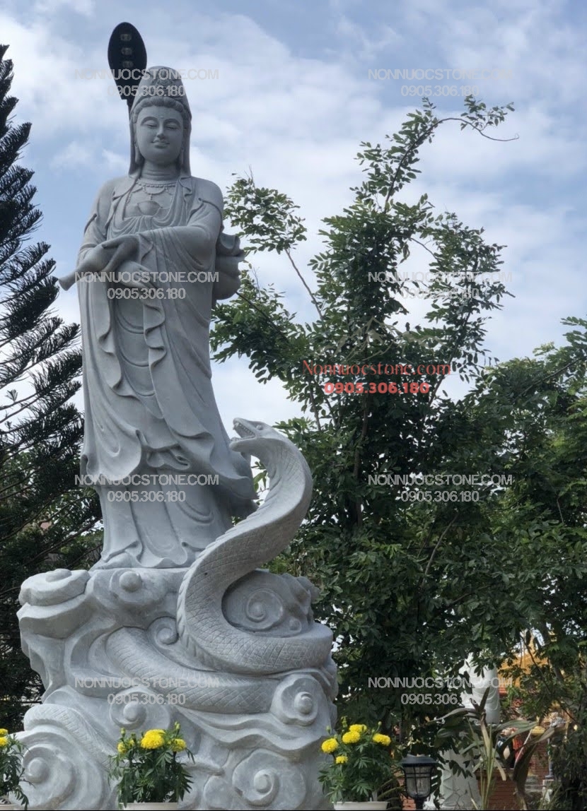 Tượng Phật Quan Âm Tự Tại Bằng Đá 160 1 Tượng Phật Quan Âm Tự Tại Bằng Đá 160