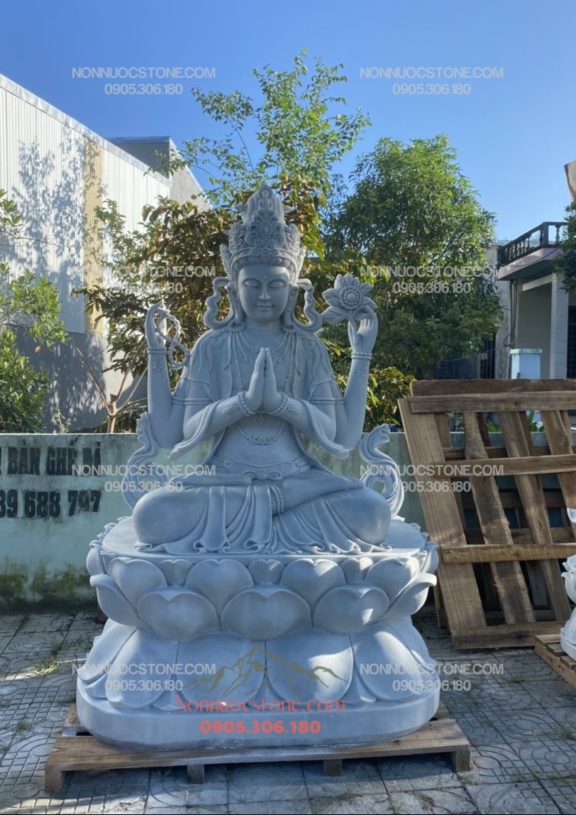 Tượng Phật Quan Âm Tự Tại Bằng Đá 171 1 Tượng Phật Quan Âm Tự Tại Bằng Đá 171