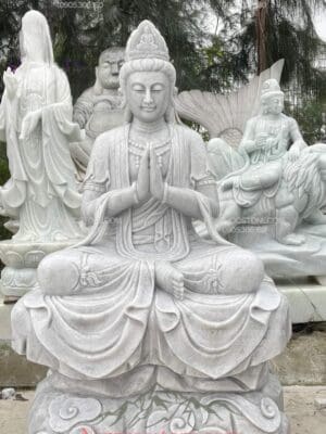 Tượng Phật Quan Âm Tự Tại Bằng Đá 18
