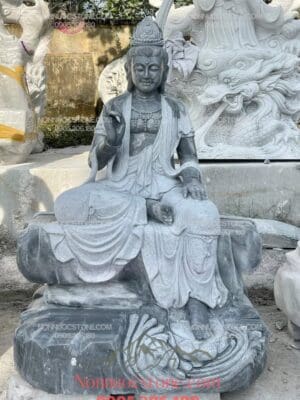 Tượng Phật Quan Âm Tự Tại Bằng Đá 19