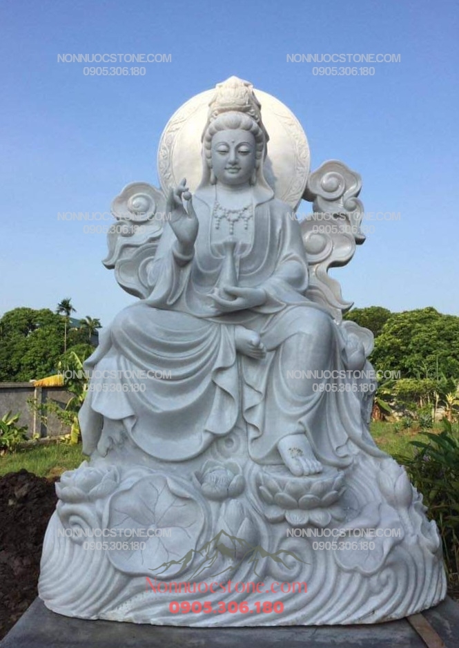 Tượng Phật Quan Âm Tự Tại Bằng Đá 49 1 Tượng Phật Quan Âm Tự Tại Bằng Đá 49