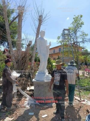 Tượng Phật Thích Ca Ban Phước Bằng Đá 18