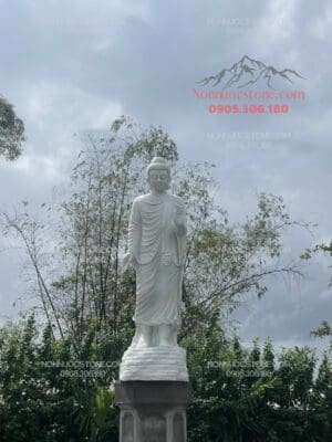 Tượng Phật Thích Ca Ban Phước Bằng Đá 22