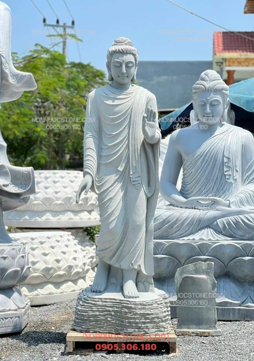 Tượng Phật Thích Ca Ban Phước Bằng Đá 52 1 Tượng Phật Thích Ca Ban Phước Bằng Đá 52