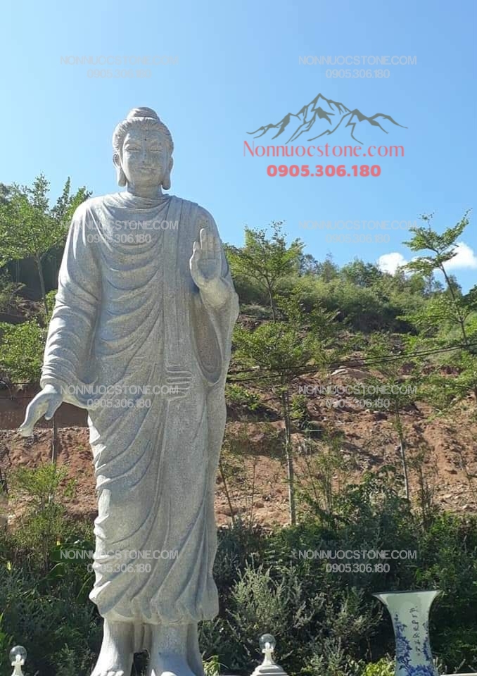 Tượng Phật Thích Ca Ban Phước Bằng Đá 58 1 Tượng Phật Thích Ca Ban Phước Bằng Đá 58