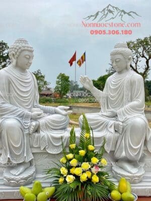 Tượng Phật Thích Ca Đa Bảo Bằng Đá 03