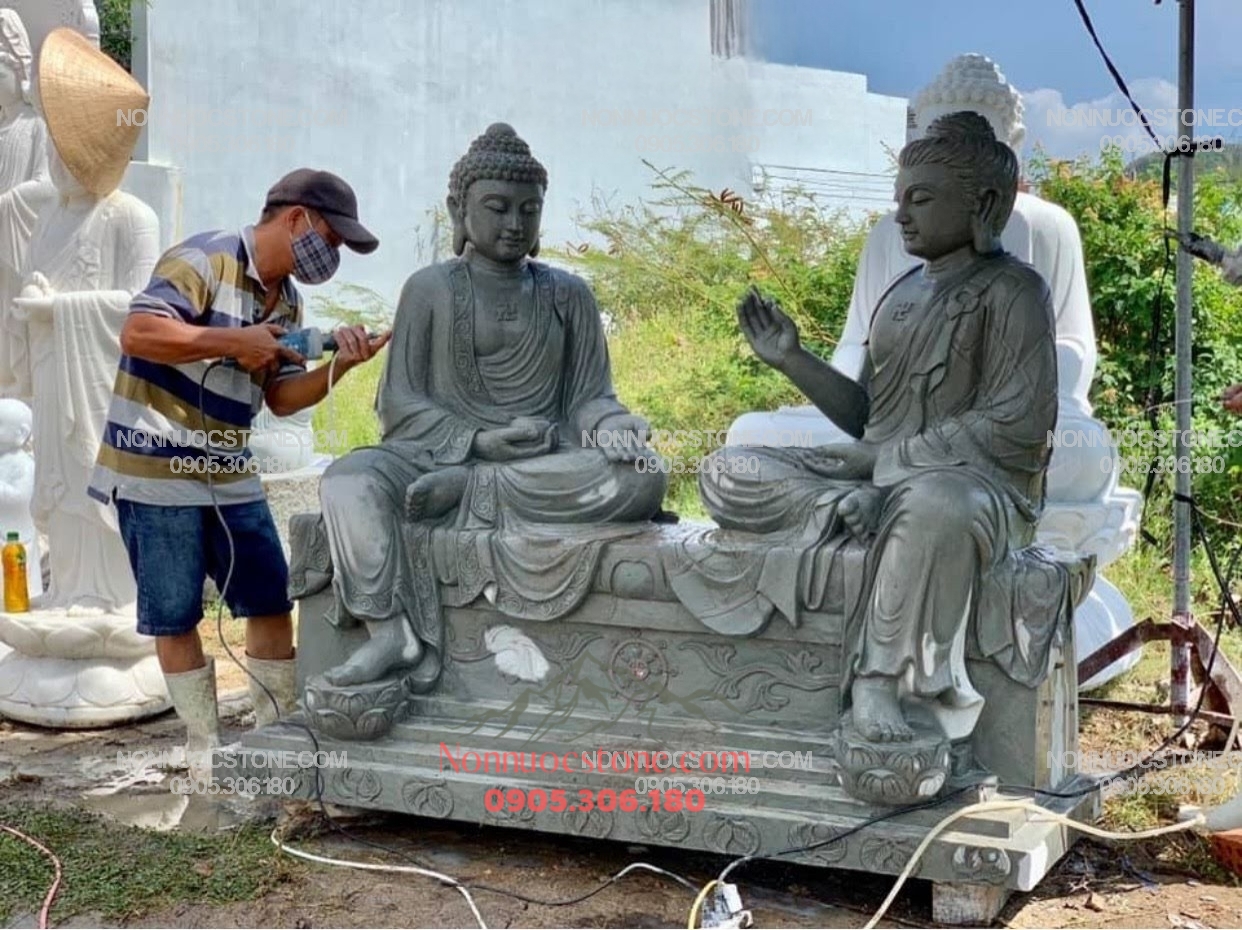 Tượng Phật Thích Ca Đa Bảo Bằng Đá 04 1 Tượng Phật Thích Ca Đa Bảo Bằng Đá 04
