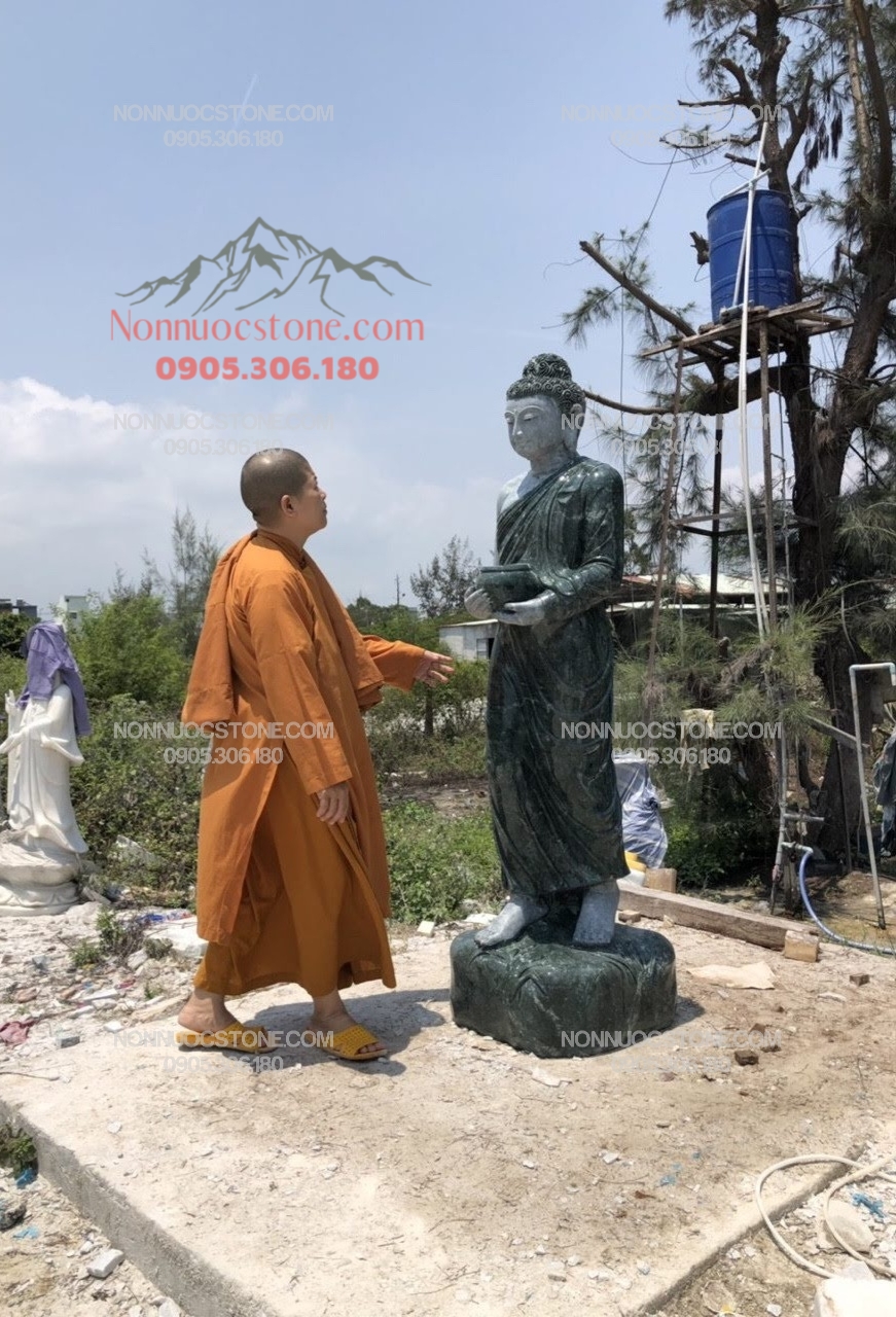 Tượng Phật Thích Ca Khất Thực Bằng Đá 08 1 Tượng Phật Thích Ca Khất Thực Bằng Đá 08