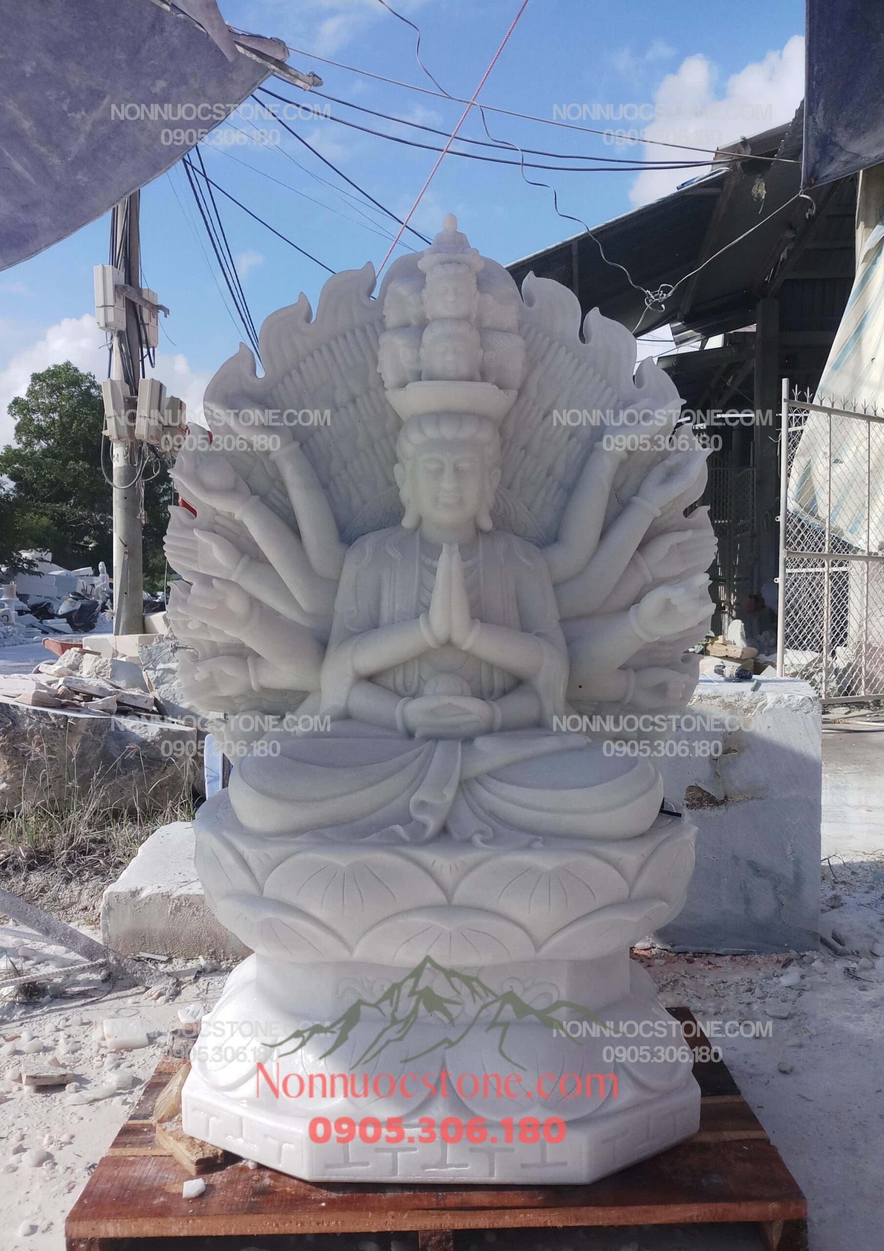 Tượng Thiên Thủ Thiên Nhãn Bằng Đá 10 1 Tượng Thiên Thủ Thiên Nhãn Bằng Đá 10