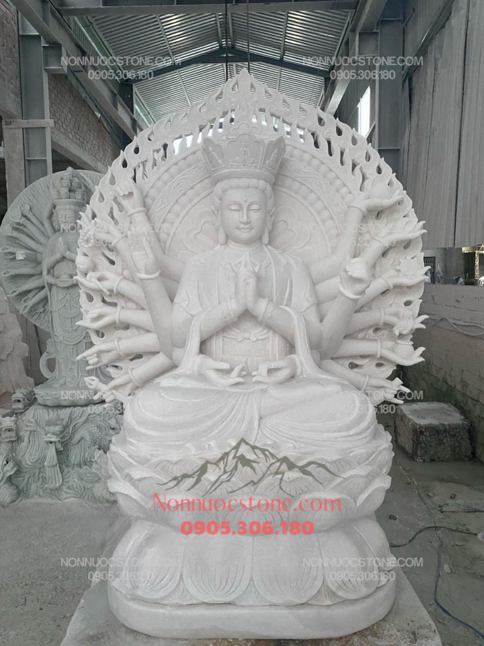 Tượng Thiên Thủ Thiên Nhãn Bằng Đá 75 1 Tượng Thiên Thủ Thiên Nhãn Bằng Đá 75
