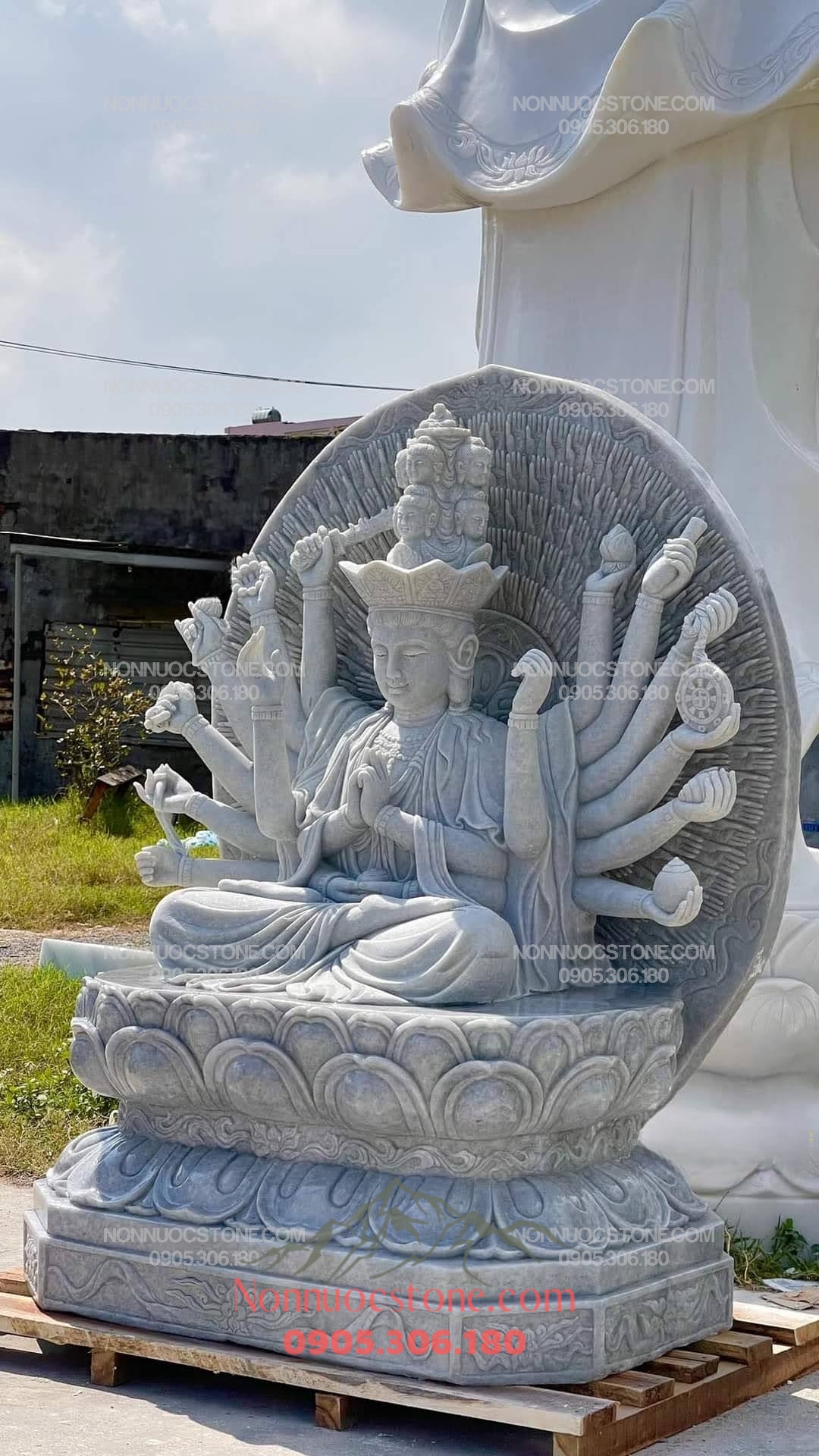 Tượng Thiên Thủ Thiên Nhãn Bằng Đá 90 1 Tượng Thiên Thủ Thiên Nhãn Bằng Đá 90