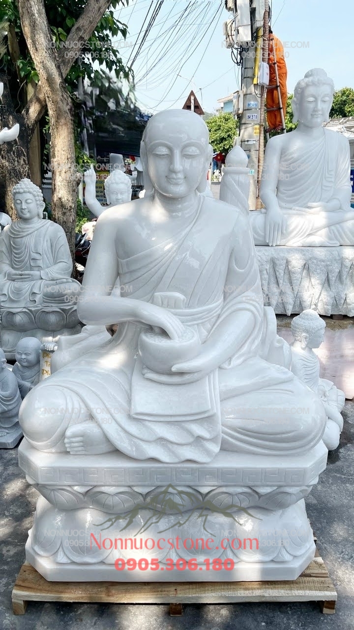 Tượng Phật Sivali Bằng Đá 06 1 Tượng Phật Sivali Bằng Đá 06