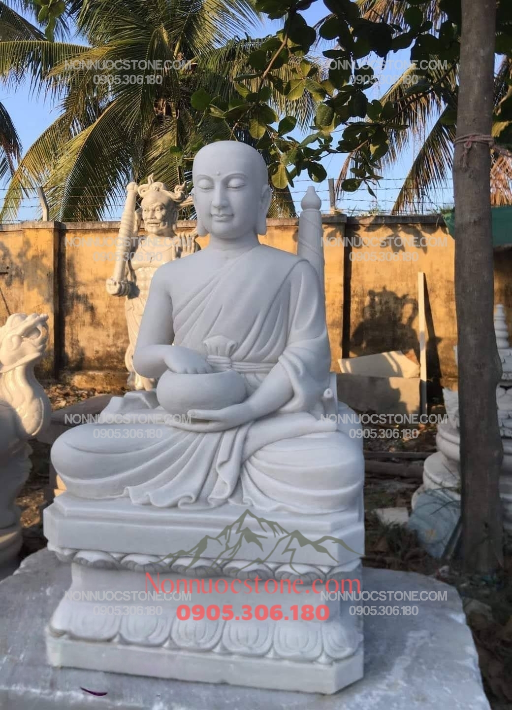 Tượng Phật Sivali Bằng Đá 07 1 Tượng Phật Sivali Bằng Đá 07