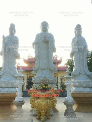 Tượng Tam Thế Phật Bằng Đá 11