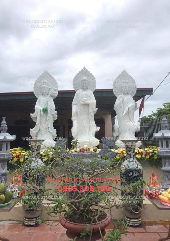 Tượng Tam Thế Phật Bằng Đá 13 1 Tượng Tam Thế Phật Bằng Đá 13