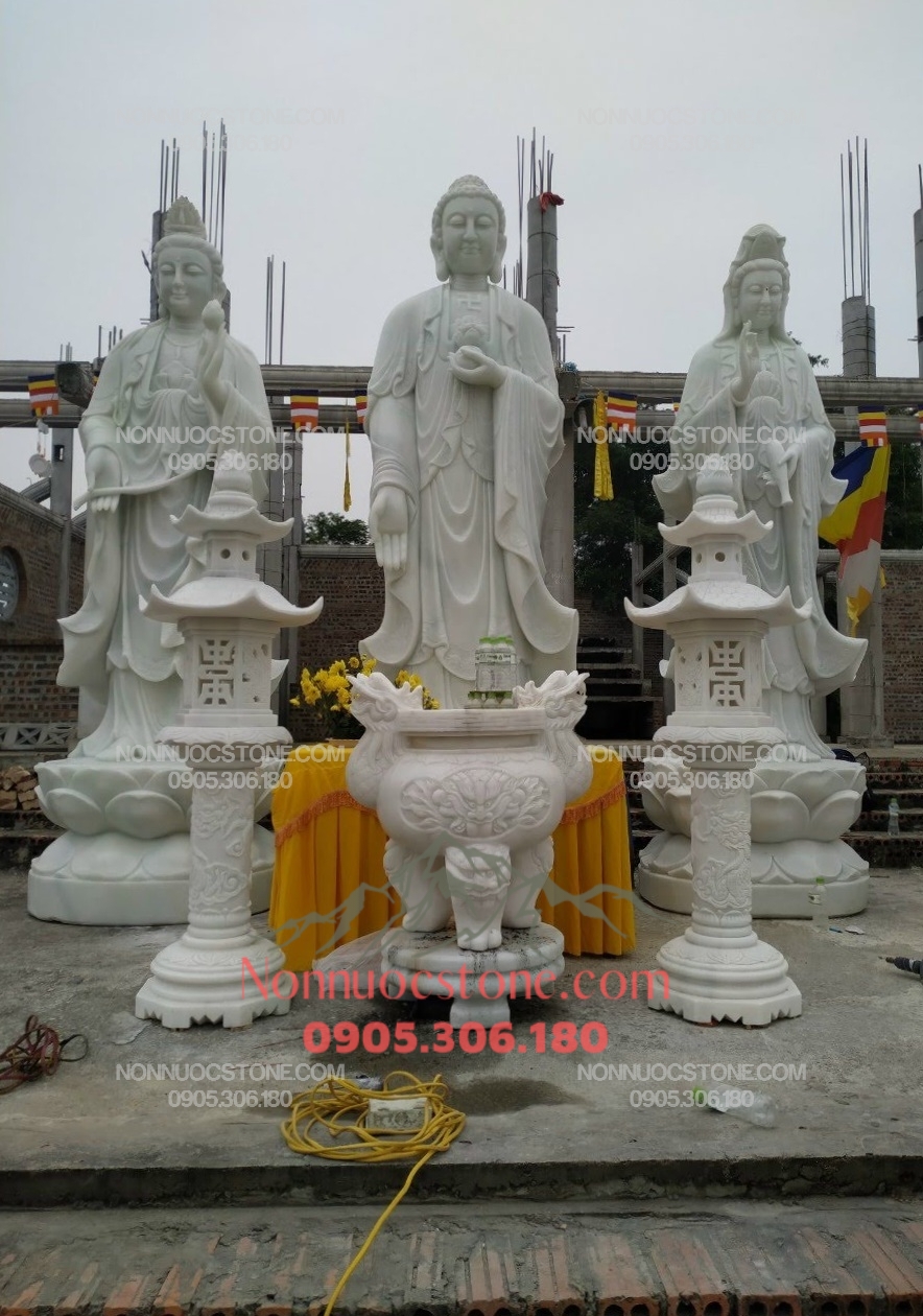 Tượng Tam Thế Phật Bằng Đá 35 1 Tượng Tam Thế Phật Bằng Đá 35