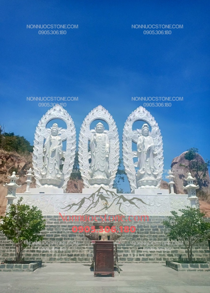 Tượng Tam Thế Phật Bằng Đá 37 1 Tượng Tam Thế Phật Bằng Đá 37