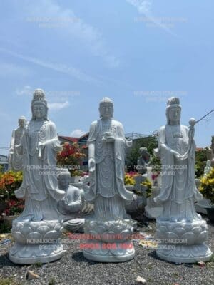 Tượng Tam Thế Phật Bằng Đá 09