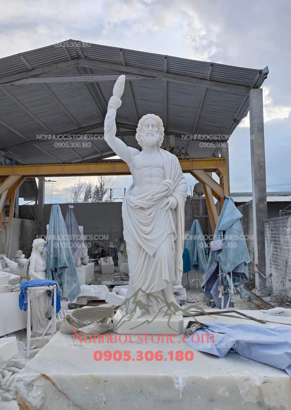 Tượng Thần Zeus Bằng Đá 04 1 Tượng Thần Zeus Bằng Đá 04