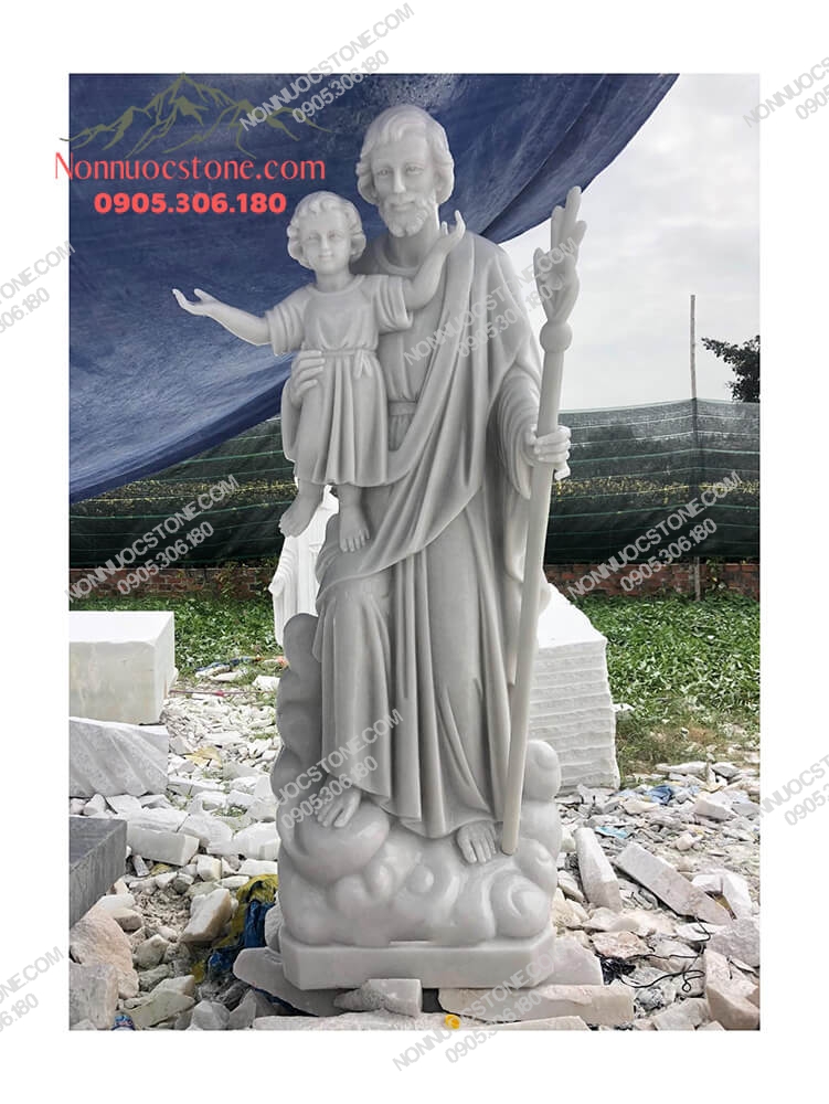 Tượng Thánh Giuse Bằng Đá 03 1 Tượng Thánh Giuse Bằng Đá 03