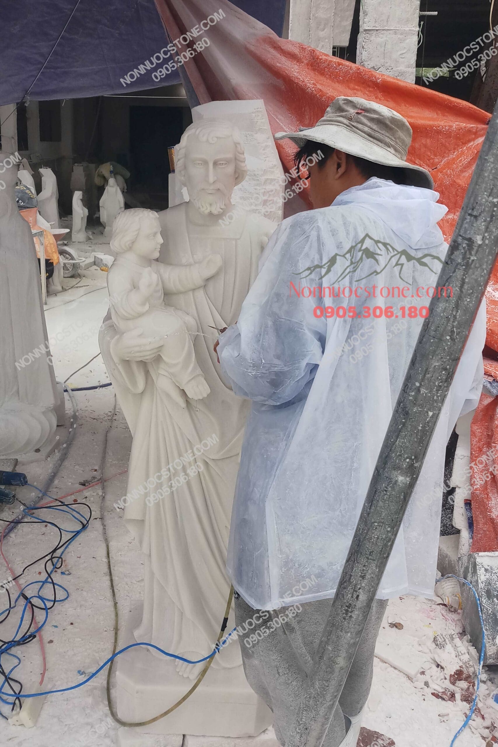 Tượng Thánh Giuse Bằng Đá 89 1 Tượng Thánh Giuse Bằng Đá 89