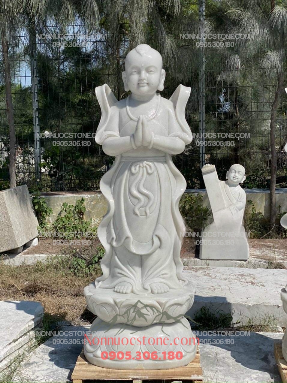 Tượng Thiện Tài Đồng Tử Bằng Đá 22 1 Tượng Thiện Tài Đồng Tử Bằng Đá 22