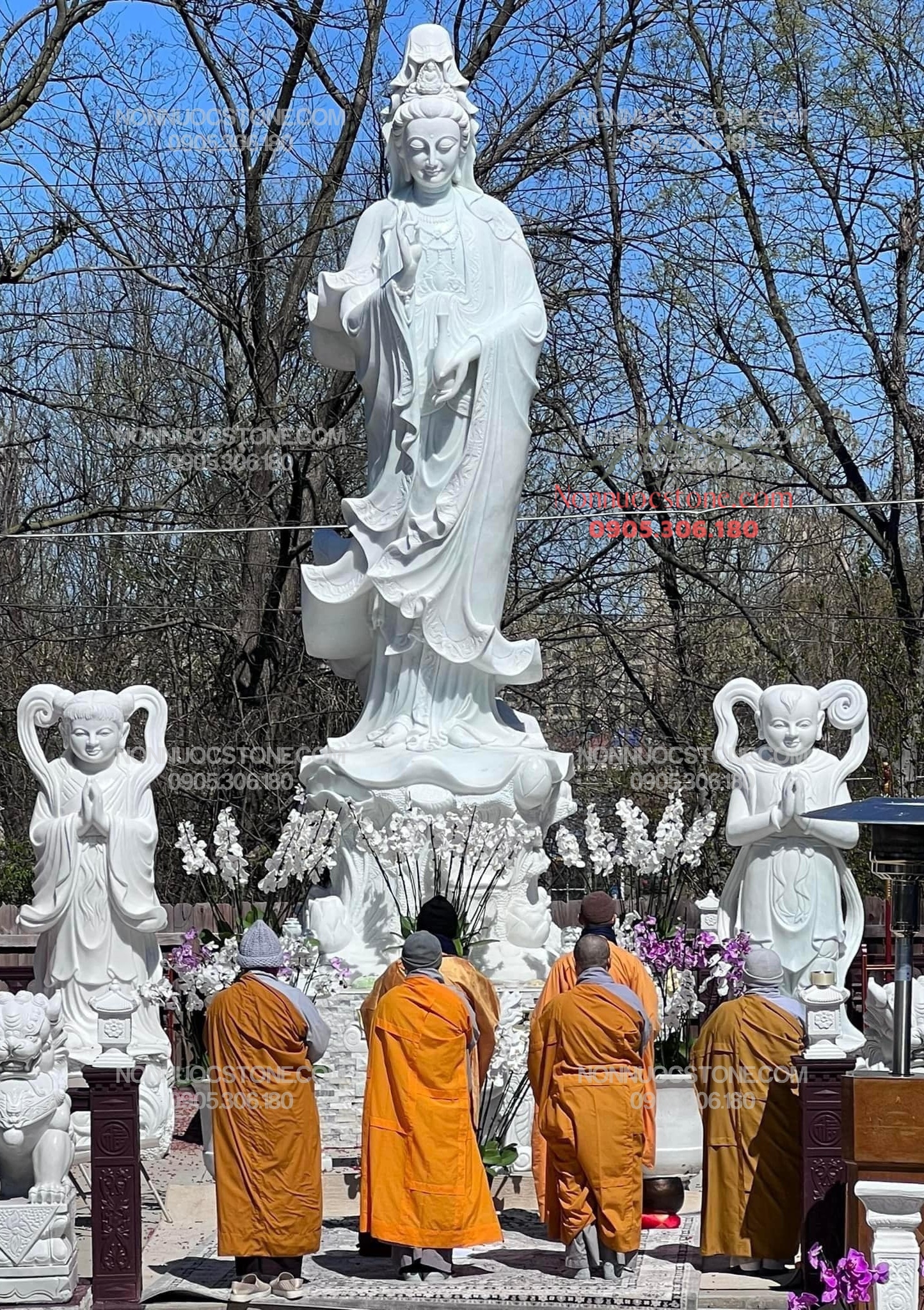 Tượng Thiện Tài Đồng Tử Bằng Đá 30 1 Tượng Thiện Tài Đồng Tử Bằng Đá 30