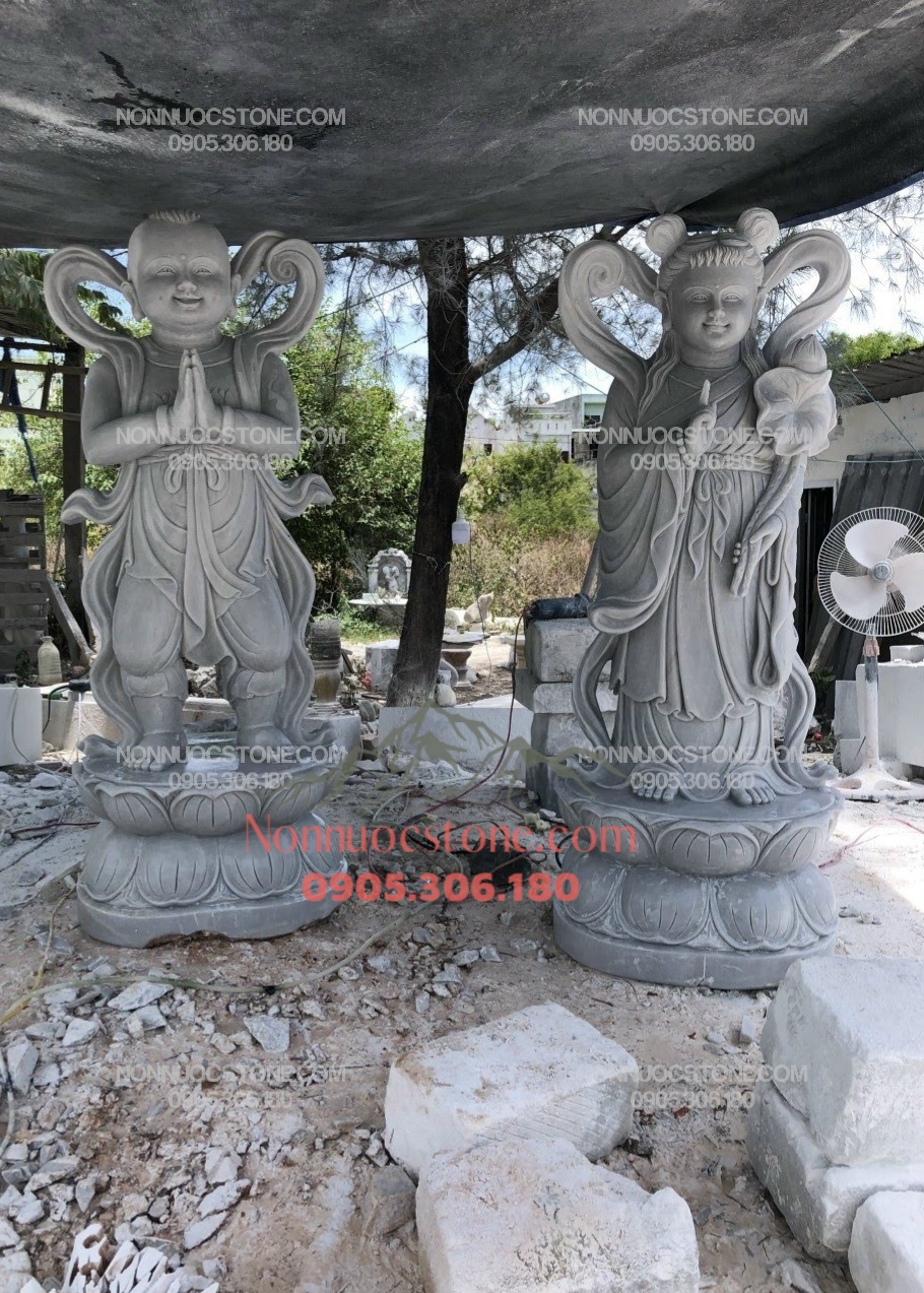 Tượng Thiện Tài Đồng Tử Bằng Đá 51 1 Tượng Thiện Tài Đồng Tử Bằng Đá 51