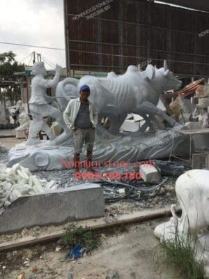 Tượng Trâu Bằng Đá 08