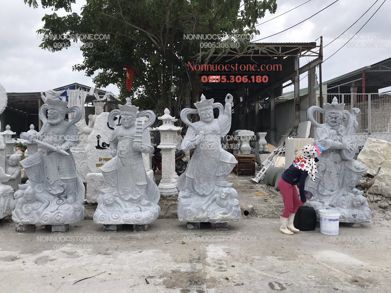Tượng Tứ Đại Thiên Vương Bằng Đá 96 1 Tượng Tứ Đại Thiên Vương Bằng Đá 96