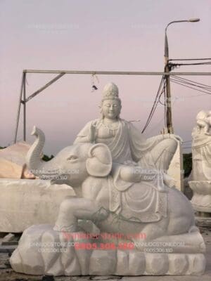 Tượng Văn Thù Phổ Hiền Bằng Đá 15