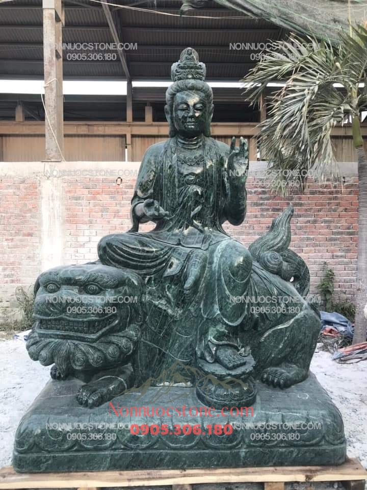 Tượng Văn Thù Phổ Hiền Bằng Đá 16 1 Tượng Văn Thù Phổ Hiền Bằng Đá 16