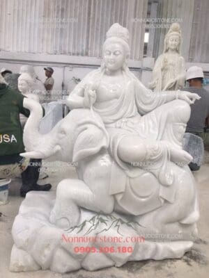 Tượng Văn Thù Phổ Hiền Bằng Đá 17