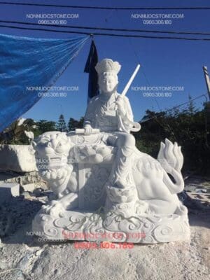 Tượng Văn Thù Phổ Hiền Bằng Đá 02