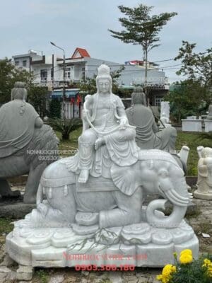 Tượng Văn Thù Phổ Hiền Bằng Đá 23
