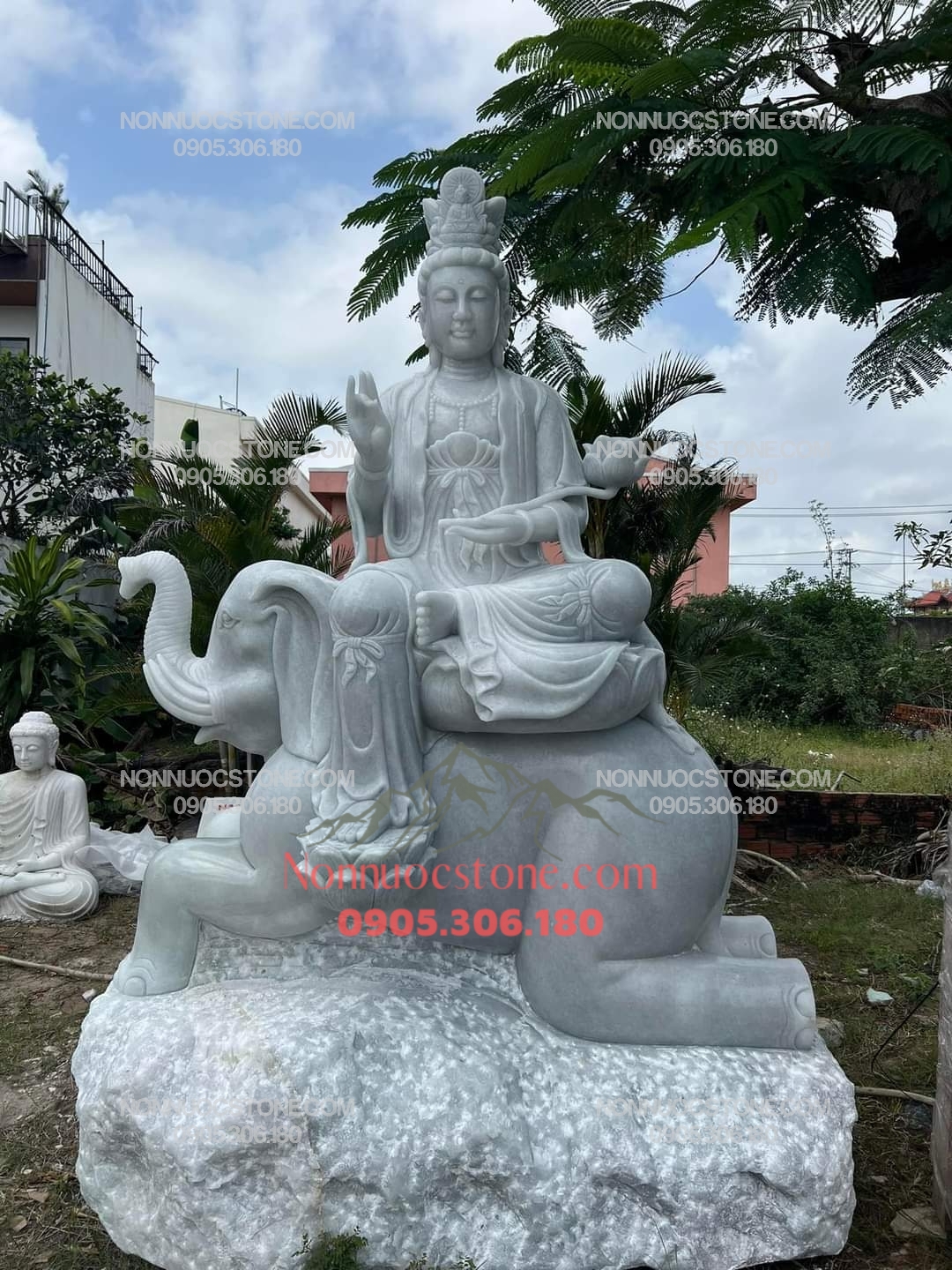Tượng Văn Thù Phổ Hiền Bằng Đá 31 1 Tượng Văn Thù Phổ Hiền Bằng Đá 31