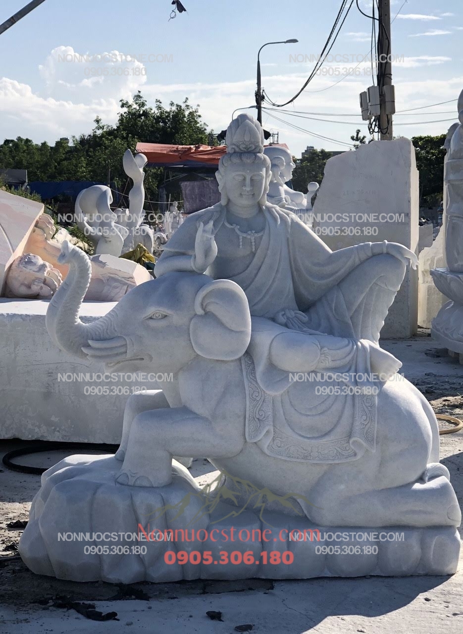 Tượng Văn Thù Phổ Hiền Bằng Đá 38 1 Tượng Văn Thù Phổ Hiền Bằng Đá 38